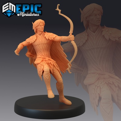 3d printable fey elf spring fighting male forest warrior fairy elvish tribe by epic-miniatures 3d print model - Mito3D