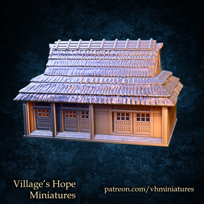 3d printable japanese house hidden room by village's hope miniatures tabletop terrain fantasy 3d print model - Mito3D
