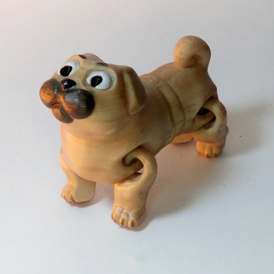3d imprimível pug by stllix brinquedos jogos animal criatura figuras 3d print model - Mito3D