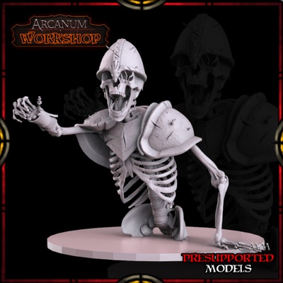 3d stampabile scheletro sollevando by segreto officina tavolo personaggi creature fantasia universo 3d print model - Mito3D