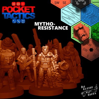 3d stampabile pocket tactics mytho resistance by malato giochi tavolo personaggi creature sci fi universo tavola personalizzato 3d print model - Mito3D