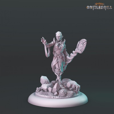3d printable hy'drans - priestess of deep abyss by hexy studio tabletop characters & creatures sci-fi universe 3d print model - Mito3D