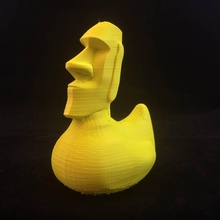 easter island rubber duck & garden toy easterisland rubberduck rubberducky 3d print model - Mito3D