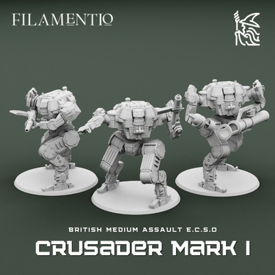 3d printable ecso wierd war mech crusader range set by filamentio tabletop characters & creatures sci-fi universe vehicles machines 3d print model - Mito3D