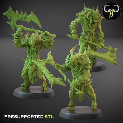 3d imprimible salvaje asaltante setb by creación bestias arcilla mesa caracteres criaturas fantasía universo 3d print model - Mito3D