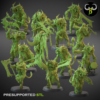 3d printable savage raider squad by claybeastcreation tabletop characters & creatures fantasy universe 3d print model - Mito3D