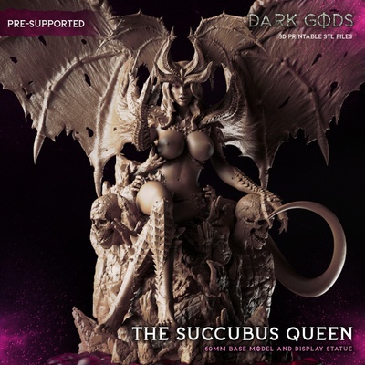 3d printable succubus queen - dark gods by tabletop nsfw characters & creatures fantasy universe 3d print model - Mito3D