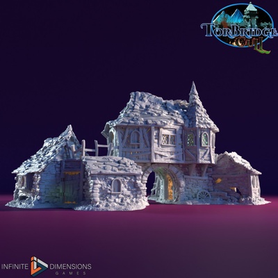 3d printable slum tenement 'a' by infinite dimensions games tabletop terrain fantasy 3d print model - Mito3D