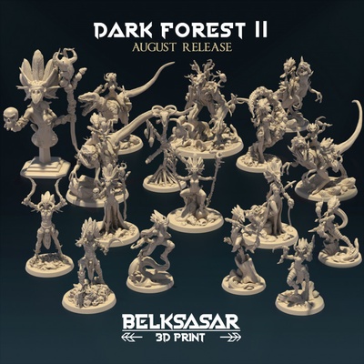 3d imprimable sombre forêt ii arcaniste by belksasar 3dprint table personnages créatures fantaisie univers 3d print model - Mito3D