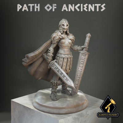 3d printable norse shieldmaiden by eldritch foundry tabletop characters & creatures fantasy universe 3d print model - Mito3D