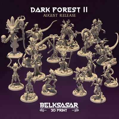 3d printable dark forest ii - crusader by belksasar 3dprint tabletop characters & creatures fantasy universe 3d print model - Mito3D