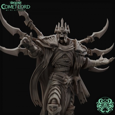 3d printable agannon undying king by comet lord miniatures tabletop characters & creatures fantasy universe 3d print model - Mito3D