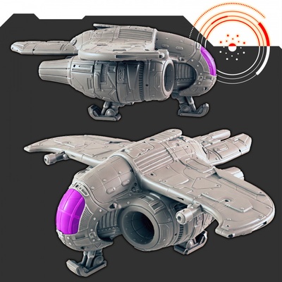 3d printable sci-fi vehicles peregrine spaceship support-free by evan carothers tabletop characters & creatures universe machines 3d print model - Mito3D