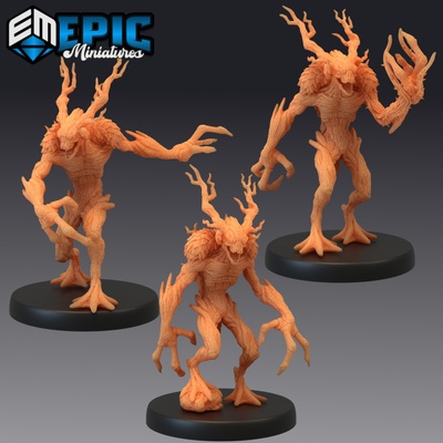 3d imprimível galho praga conjunto floresta espírito árvore criatura bosque guardião velho treant by epic miniatures 3d print model - Mito3D