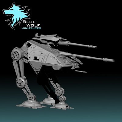 3d printable grand army mud biped by blue wolf miniatures tabletop characters & creatures sci-fi universe vehicles machines 3d print model - Mito3D