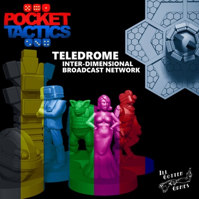 3d printable pocket-tactics teledrome interdimensional broadcast network by ill games tabletop characters & creatures sci-fi universe board custom 3d print model - Mito3D