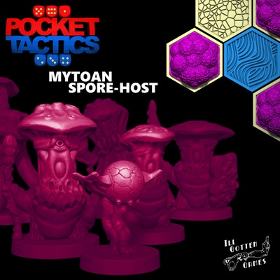 3d imprimable pocket tactics mytan spore host by mauvais jeux table personnages créatures fantaisie univers planche douane 3d print model - Mito3D