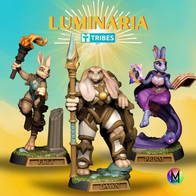 3d imprimable lapin of luminaire harengon sorcier paladin coquin by clair lune minis christine van patten table personnages créatures fantaisie univers pdf 3d print model - Mito3D