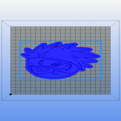 3d imprimable bas relief chibi kakashi head bois by bonnet sébastien ventilateur art anime manga 3d print model - Mito3D