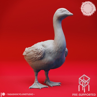 3d imprimible ganso mesa miniatura pre supported by yasashii kyojin estudio juguetes juegos animal criatura cifras caracteres criaturas 3d print model - Mito3D