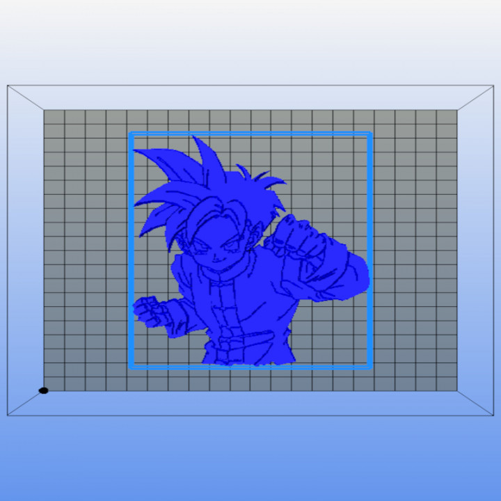 3d stampabile bas relief kungu fu saiyen sangohan bois by cofano sebastien fan arte anime manga 3D print model - Mito3D