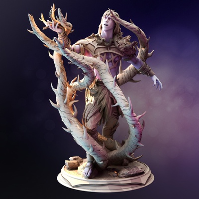 3d printable drow swamp spider druid - toraxid by dm stash 3d print model - Mito3D