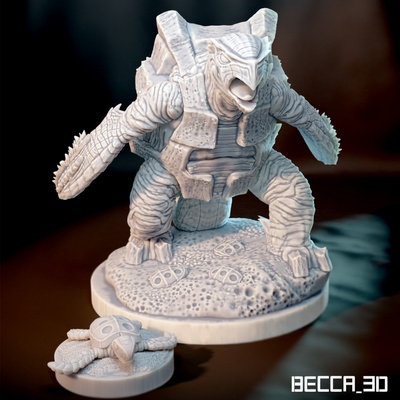 3d druckbar kaijumon meer schildkröte by tischplatte zeichen kreaturen fantasie universum 3d print model - Mito3D