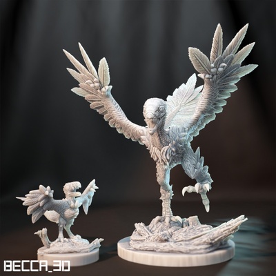 3d druckbar kaijumon archäopterix by tischplatte zeichen kreaturen fantasie universum 3d print model - Mito3D