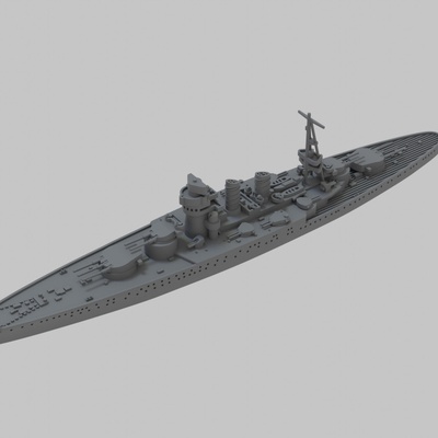 3d printable regia marina conte di cavour class battleship by lee mccoll tabletop characters & creatures historical universe vehicles machines 3d print model - Mito3D