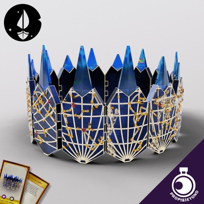 3d stampabile corona of galassie modulare by oggetti scena cosplay 3d print model - Mito3D