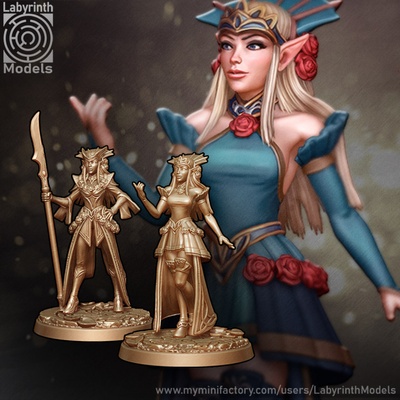 3d imprimible radiante duende princesa 32mm escala by laberinto modelos mesa caracteres criaturas fantasía universo 3d print model - Mito3D