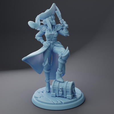 3d stampabile stellalina space elf pirata by gemello dea miniature 3d print model - Mito3D