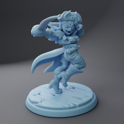 3d printable bonnie quarkstealer - goblin space pirate by twin goddess miniatures 3d print model - Mito3D