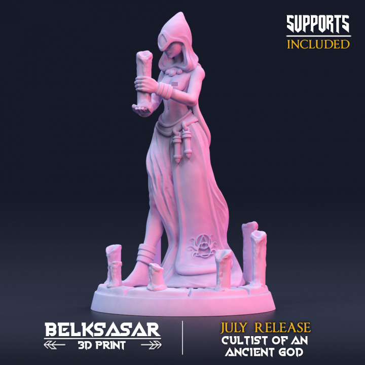 3d imprimível antigo deus cultistas c variante 2 by belksasar 3dprint tampo mesa personagens criaturas fantasia universo 3D print model - Mito3D