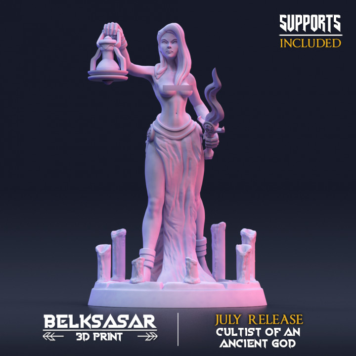 3d imprimível antigo deus cultistas d variante 2 by belksasar 3dprint tampo mesa personagens criaturas fantasia universo 3D print model - Mito3D