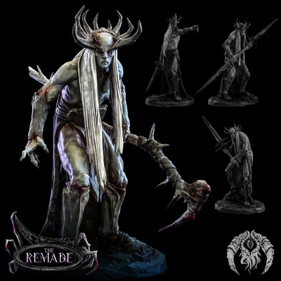 3d imprimable sombre elfe guerriers 4 by 39 animaux miniatures 3d print model - Mito3D