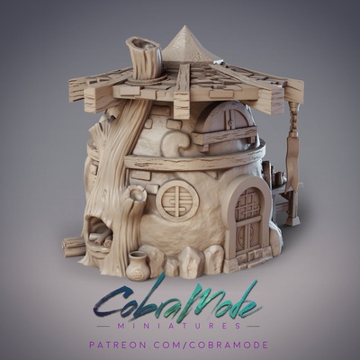 3d imprimible caprichoso choza xueren yeti casa by cobra mesa terreno fantasía 3d print model - Mito3D