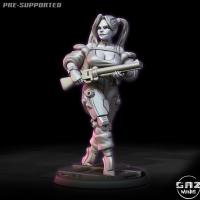 3d stampabile bruiser femmina cittadini membro by gaz minis tavolo personaggi creature sci fi universo 3d print model - Mito3D