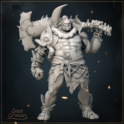 3d stampabile behemoth costiero barbaro by grande grimorio 3d print model - Mito3D