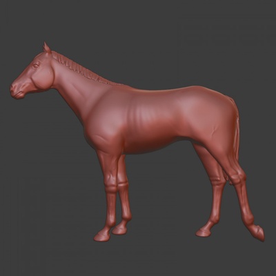 3d imprimible inglés pura sangre caballo by estampado pony juguetes juegos animal criatura cifras 3d print model - Mito3D