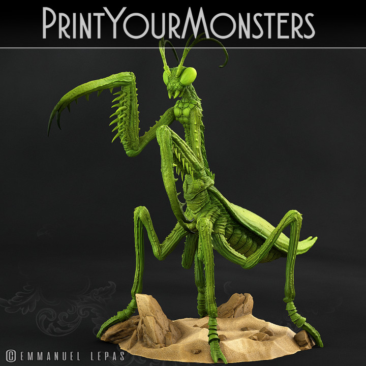 3d imprimível gigante louva deus by printyourmonsters 3D print model - Mito3D