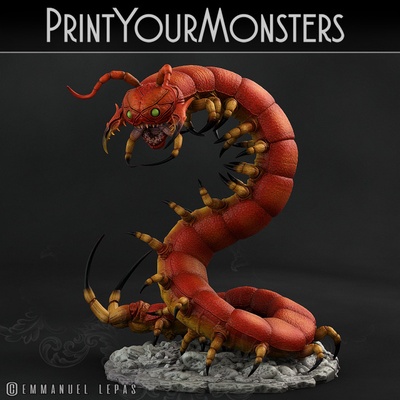 3d stampabile gigante centopiedi by printyourmonsters 3d print model - Mito3D