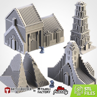 3d yazdırılabilir kült binalar by txarli fabrika masaüstü arazi fantezi 3d print model - Mito3D