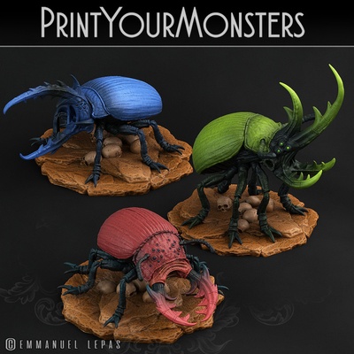 3d stampabile 3 gigante coleotteri by printyourmonsters 3d print model - Mito3D