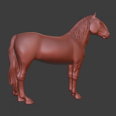 3d imprimible cladruber pesado sangre tibia caballo by estampado pony juguetes juegos animal criatura cifras 3d print model - Mito3D