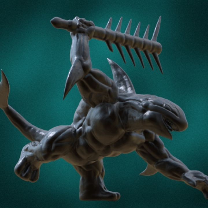 3d printable orca smasher by behemoth kingdom tabletop characters & creatures fantasy universe 3D print model - Mito3D