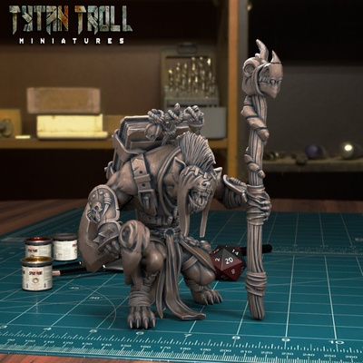 3d stampabile gnoll mago 01 pre supported by tytantroll miniature 3d print model - Mito3D