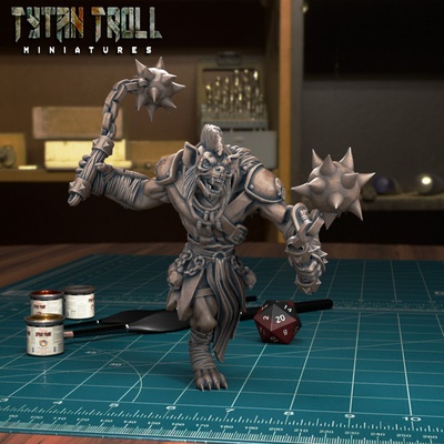 3d stampabile gnoll flagelli pre supported by tytantroll miniature 3d print model - Mito3D