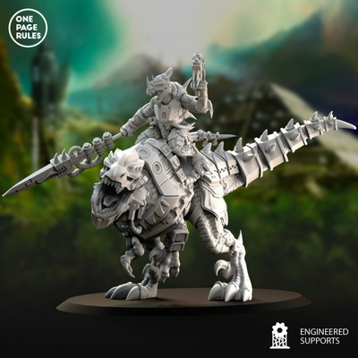 3d druckbar sternengast veteran on tyrannosaurier by regeln tischplatte zeichen kreaturen sci fi universum fahrzeuge maschinen 3d print model - Mito3D