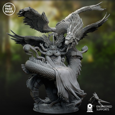 3d yazdırılabilir saurian quetzalcoatl by kurallar masaüstü karakterler yaratıklar fantezi evren 3d print model - Mito3D